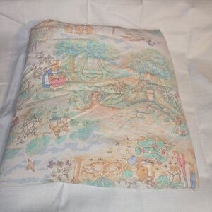 VTG Handmade Beatrix Potter Petter Rabbit Blanket Quilt Throw Cottage Core 56X40